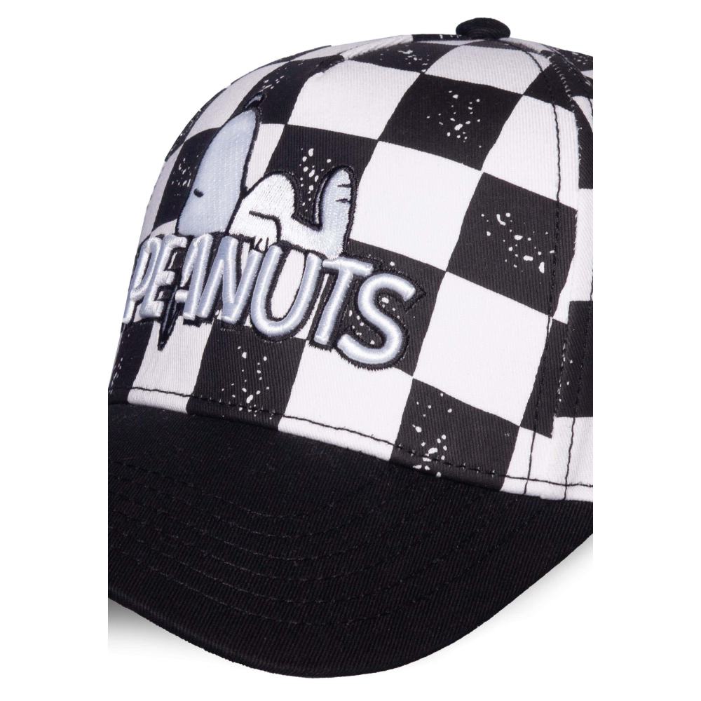 Peanuts - Checkerboard Logo Einstellbare Kappe - Schwarz/WeiÃŸ
